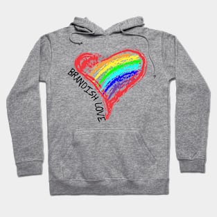 Brandish Love Rainbow Heart Hoodie